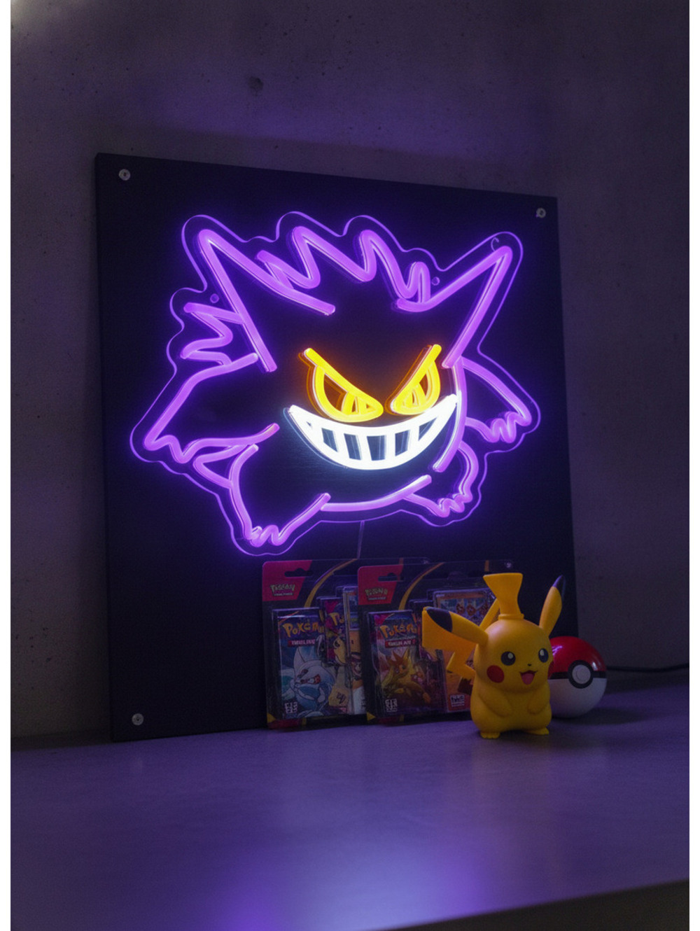 Gengar Neon Sign – LED Wall Light for Gamers, Bedroom, Man Cave, or Game Room